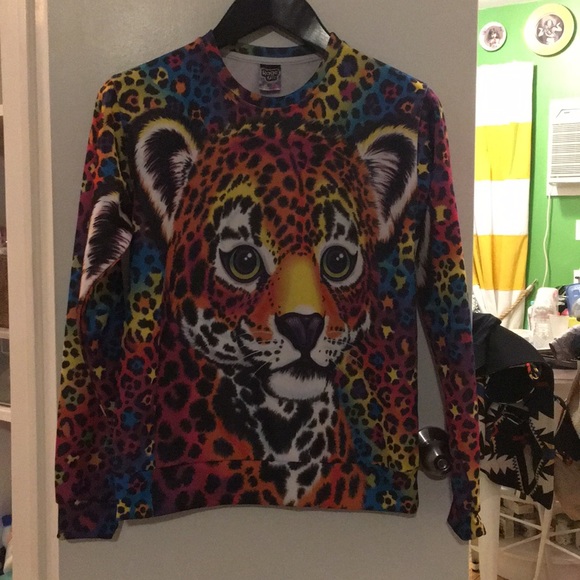 rage on Tops - Lisa Frank Rage On rainbow leopard sweat shirt